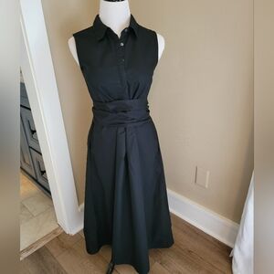 Sz. S Banana Republic Elegant Black Sleeveless Shirt Dress
